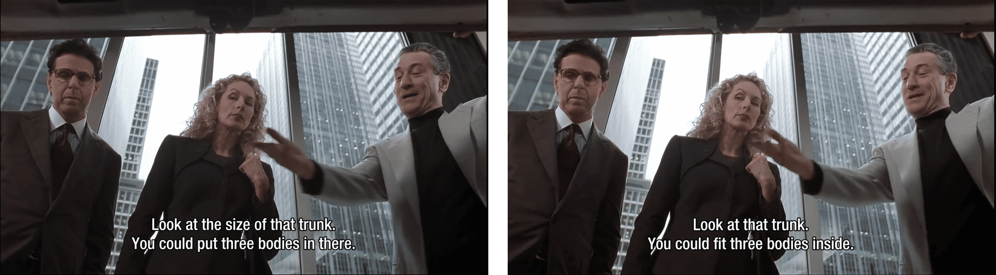 Comparison between full text subtitles and reading speed optimized subtitles